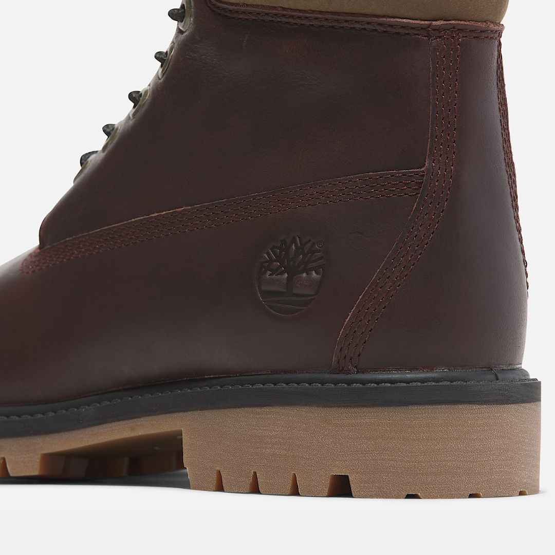 Premium 6-Inch Lace-Up Waterproof Boot Burgundy Full Grain