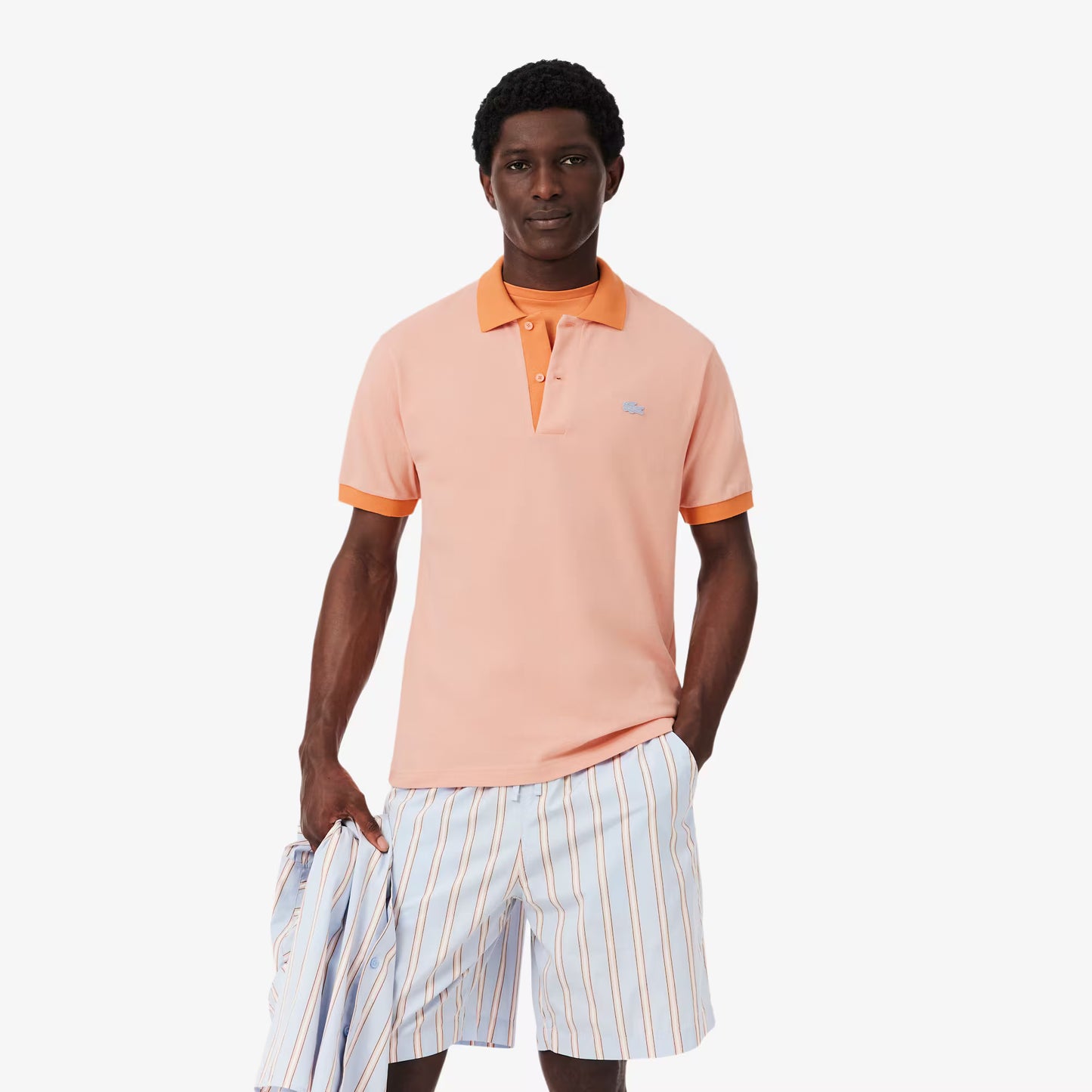 Classic Fit Contrast Rib Polo Shirt
