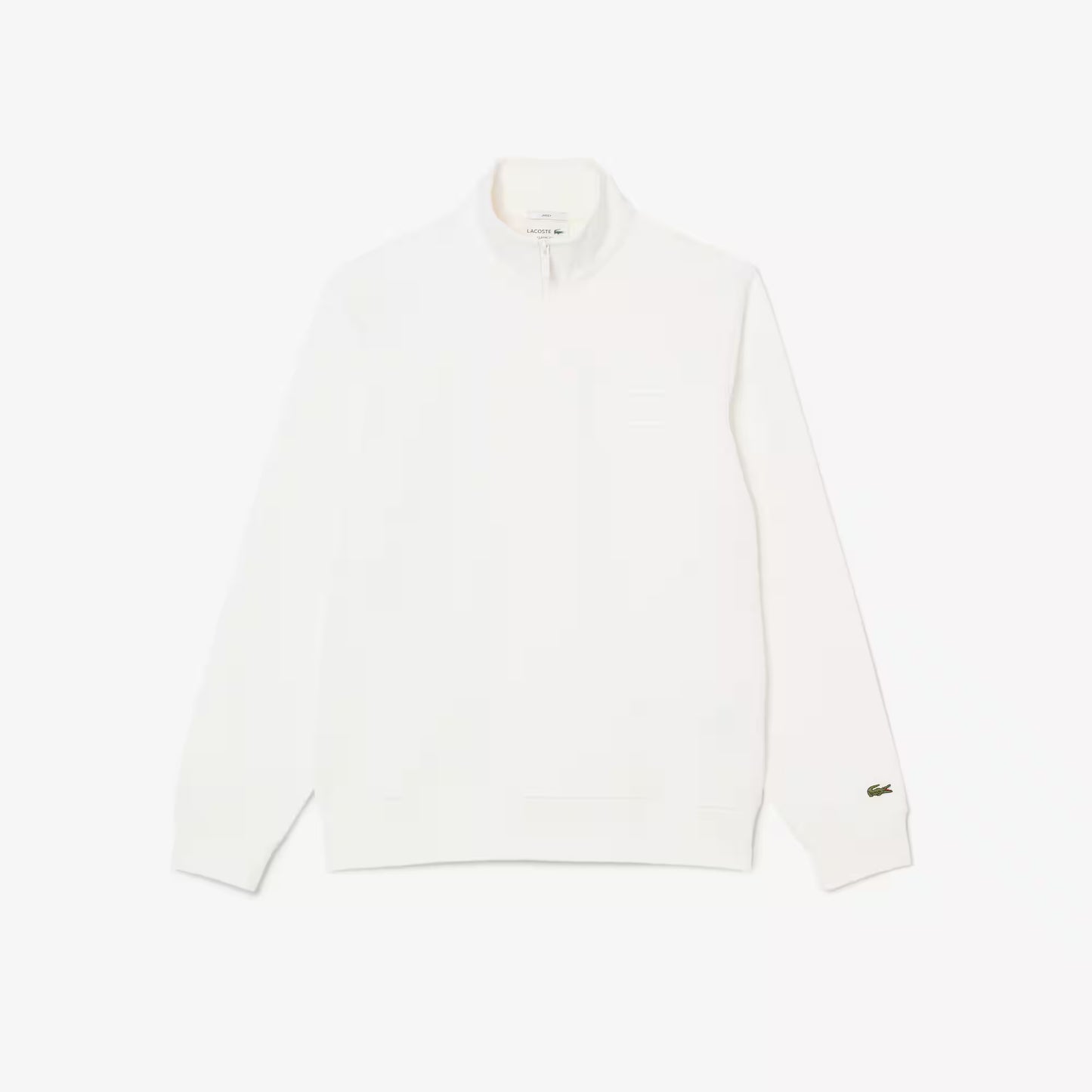 High Neck Embossed Zipped Sweatshirt