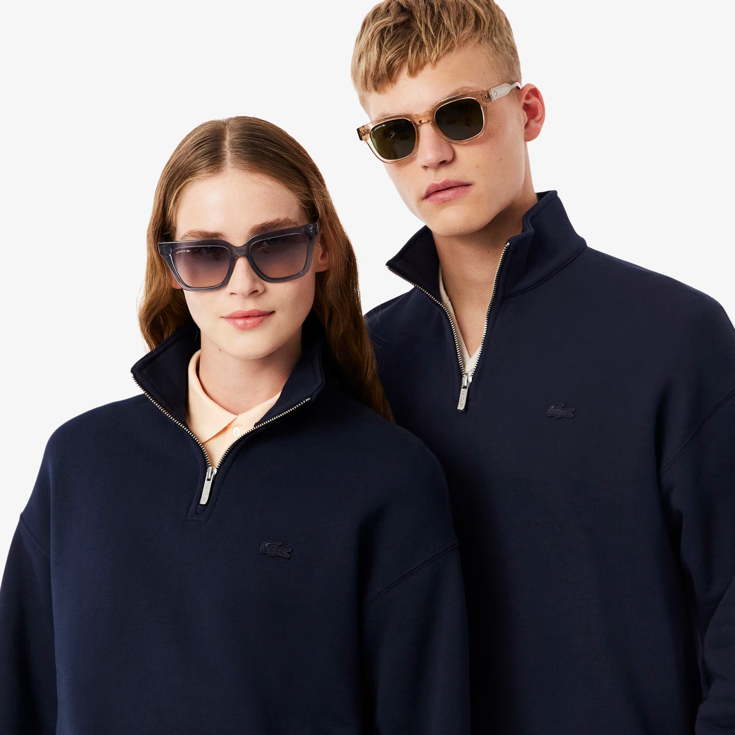 Schweres Fleece-Sweatshirt mit Reißverschlusskragen