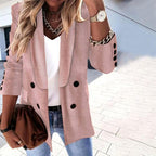 Popular Plain Lapel Long Sleeve Blazer Jacket
