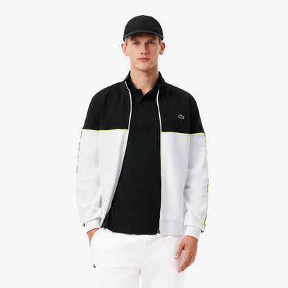 Tennis-Sweatshirt mit Reißverschluss und Farbblock