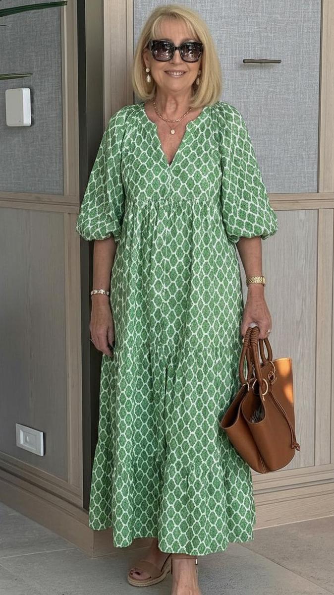 Bohemian Beauty Green Maxi Dress