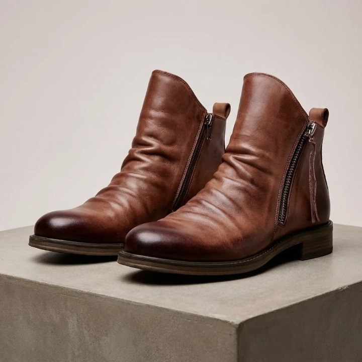 Alejandro Leather Ankle Boots