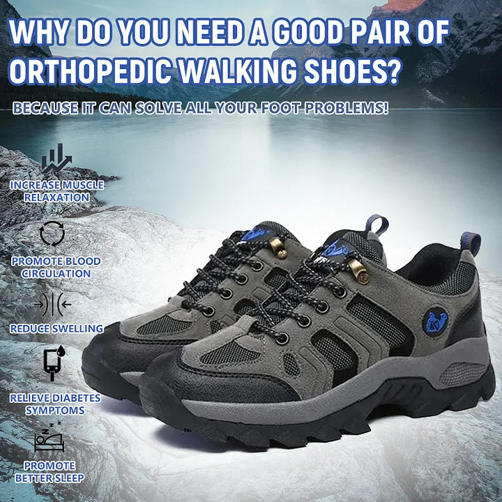 Men's Genuine Leather Comfort Orthopedic Walking Shoes