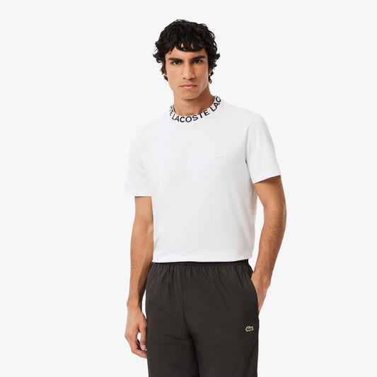 T-Shirt aus Jacquard-Piqué mit Markenlogo