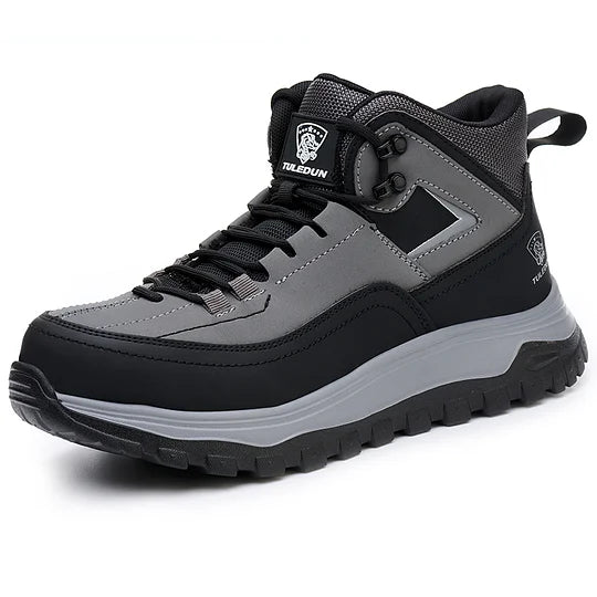 Men's Orthopedic Protective Hiking/Work Boots - Waterproof, Slip-resistant, Impact-resistant, Puncture-resistant - Wide toe box, Arch Support, Ankle Support