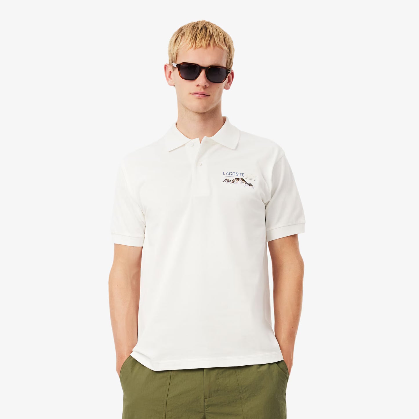Klassisches Poloshirt mit besticktem Motiv aus Piqué