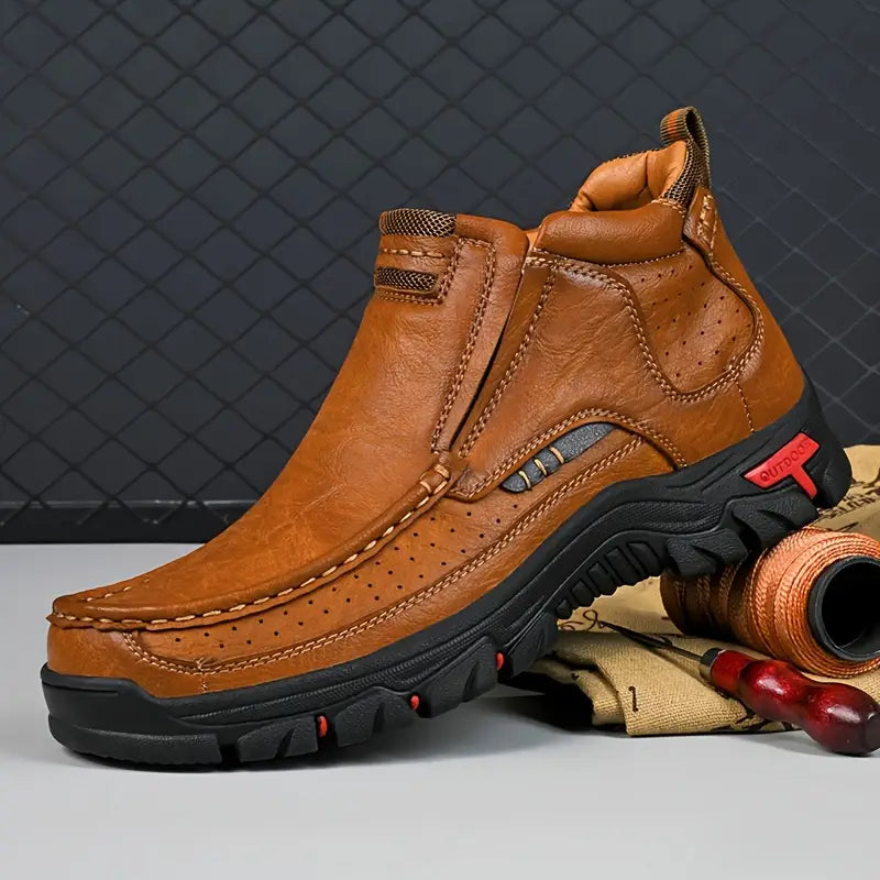 Men's Handcrafted Leather Waterproof Non-Slip Orthopaedic Ankle Boots