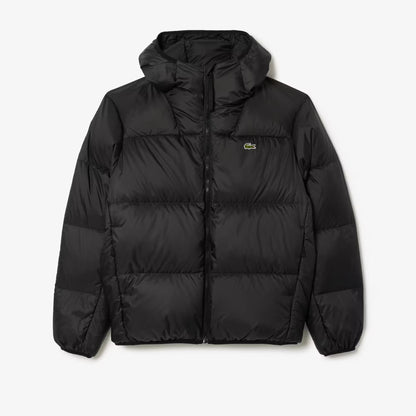 Kurze wasserabweisende Kapuzen-Steppjacke
