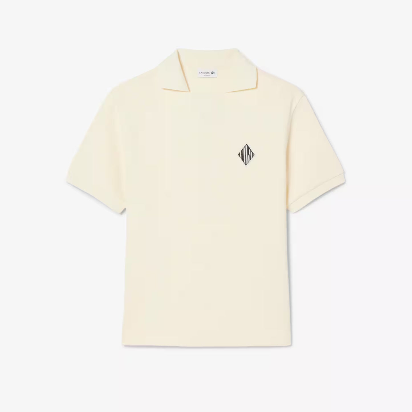 Loose Fit Badge Accent Fleece Polo Shirt