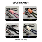 Aluminum Alloy Dinosaur Charm Paired with a Hand-woven Bracelet