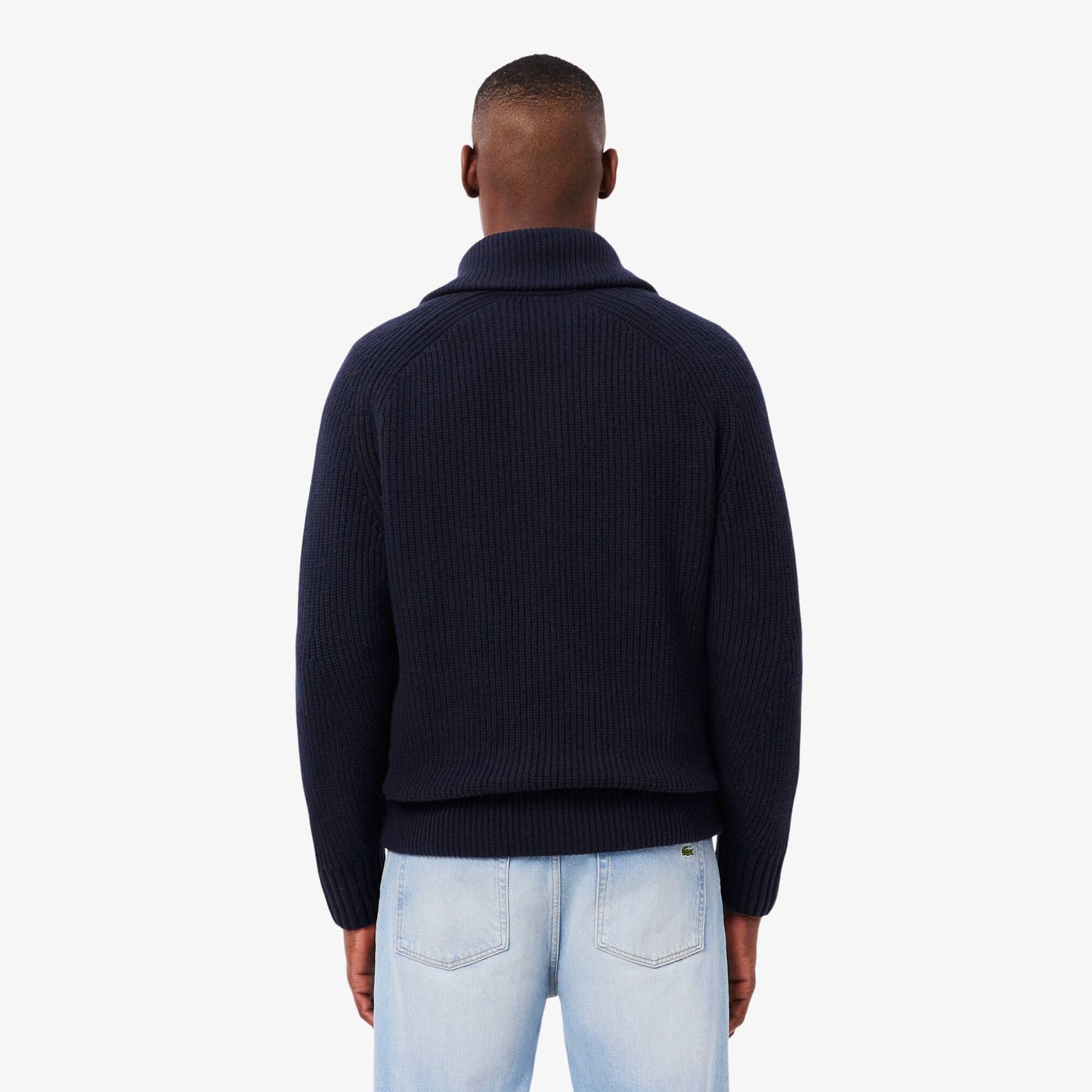 Wool High Neck Zipped Sweater