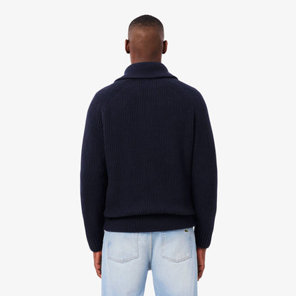 Wool High Neck Zipped Sweater