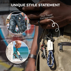 Aluminum Alloy Dinosaur Charm Paired with a Hand-woven Bracelet