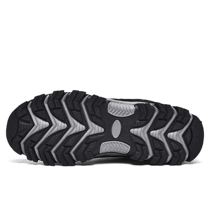 Men's Outdoor Hiking Shoes – Breathable Waterproof Low-Cut Walking Shoes with Non-Slip Traction, Abrasion-Proof Build & Orthopedic Wide Toe Arch Support