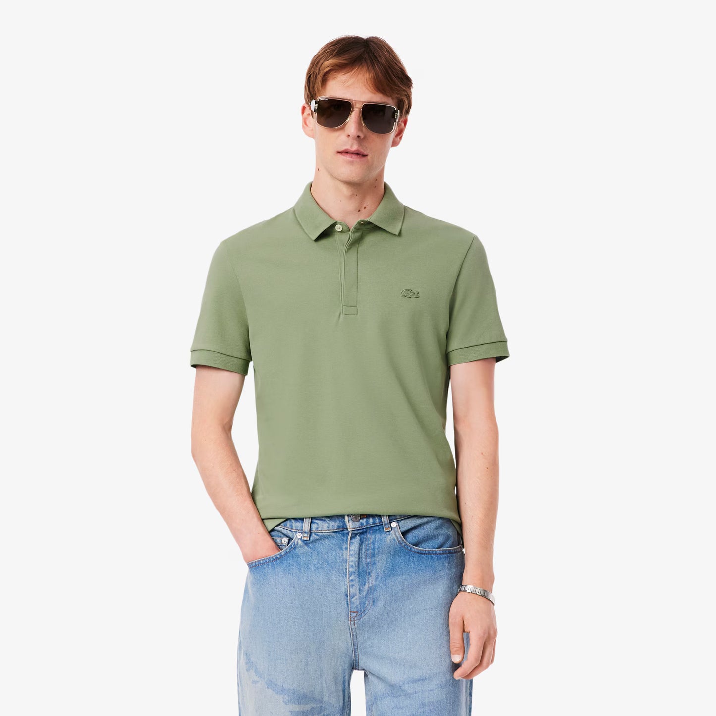 Regular Fit Paris Stretch-Piqué-Polohemd