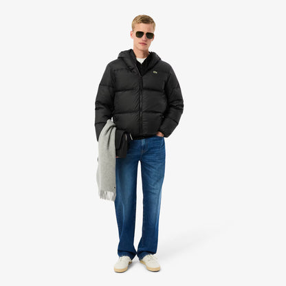 Kurze wasserabweisende Kapuzen-Steppjacke