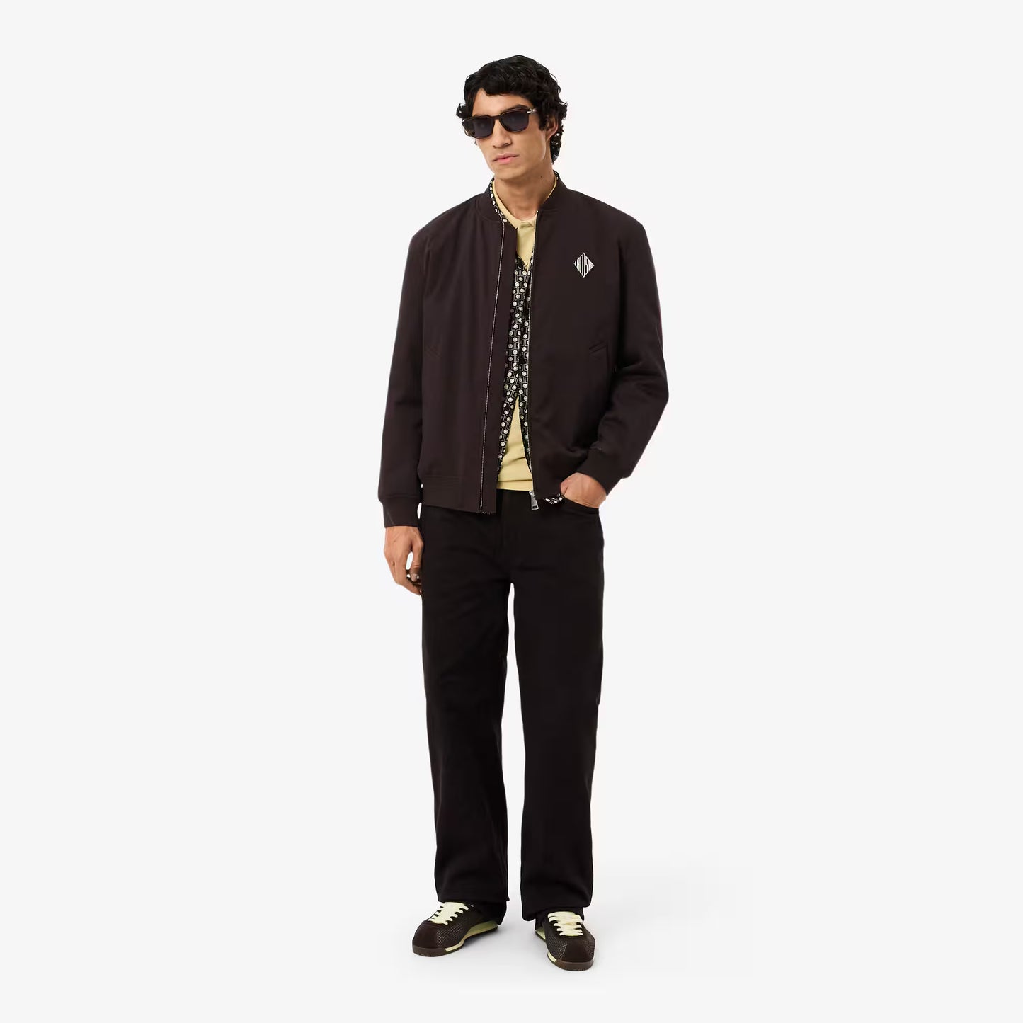 Retro Badge Water-Repellent Bomber Jacket