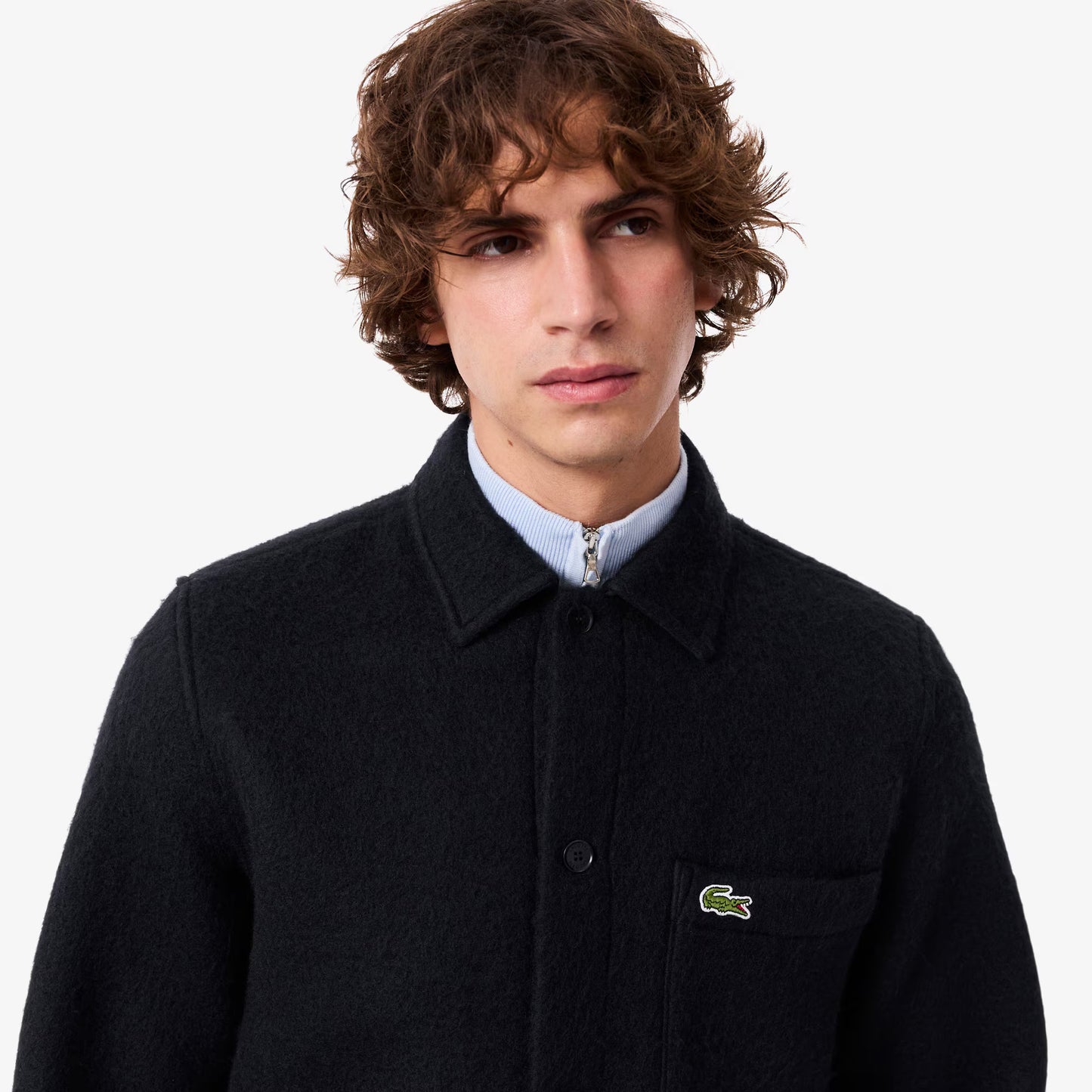 Wool Blend Felt Overshirt