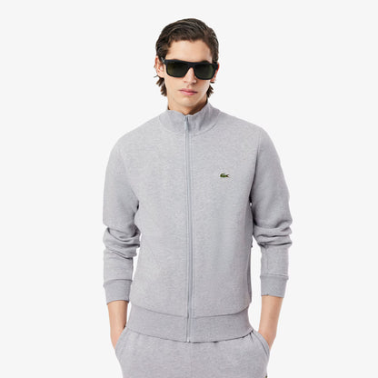 Zip-Up High Neck Fleece Sweatshirt
