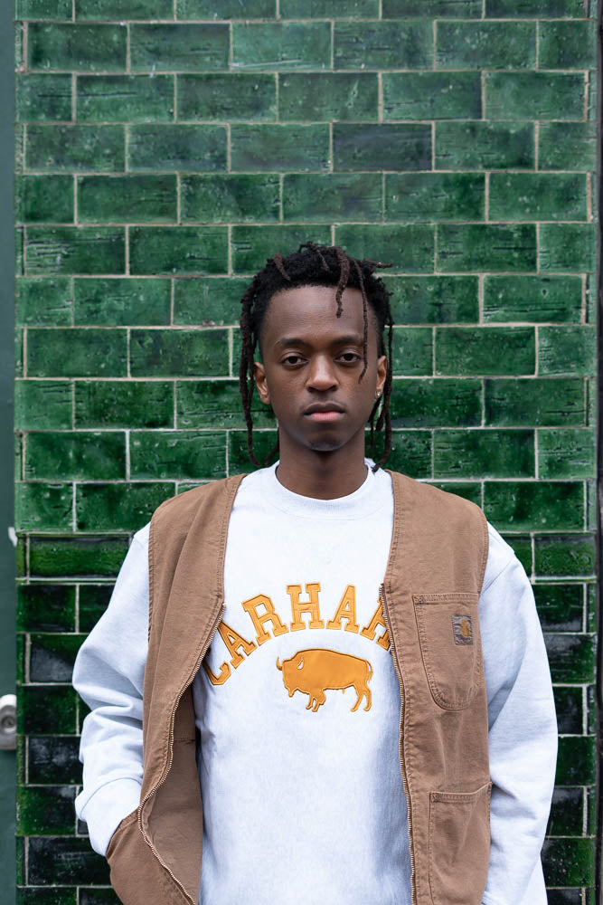 Sweat-shirt Locker - Gris cendré/Marron