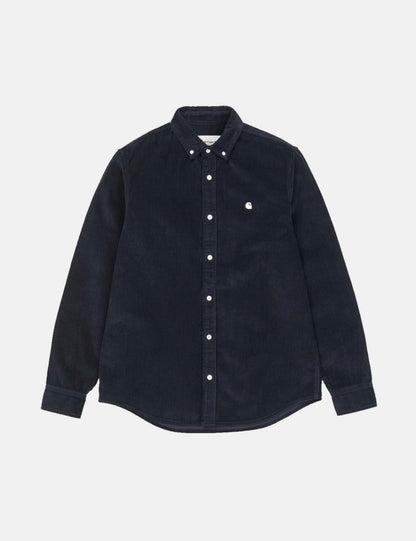 Chemise Madison en velours côtelé - Bleu marine foncé/Cire
