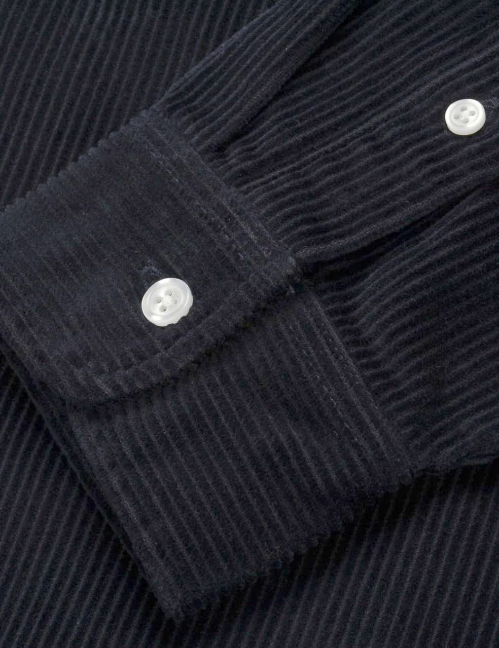 Chemise Madison en velours côtelé - Bleu marine foncé/Cire