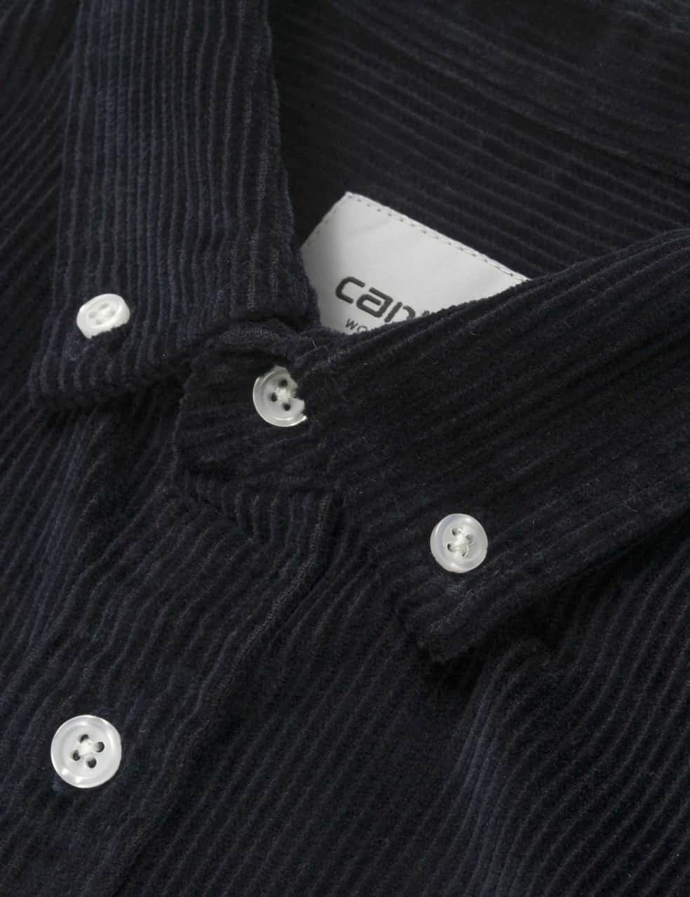Chemise Madison en velours côtelé - Bleu marine foncé/Cire