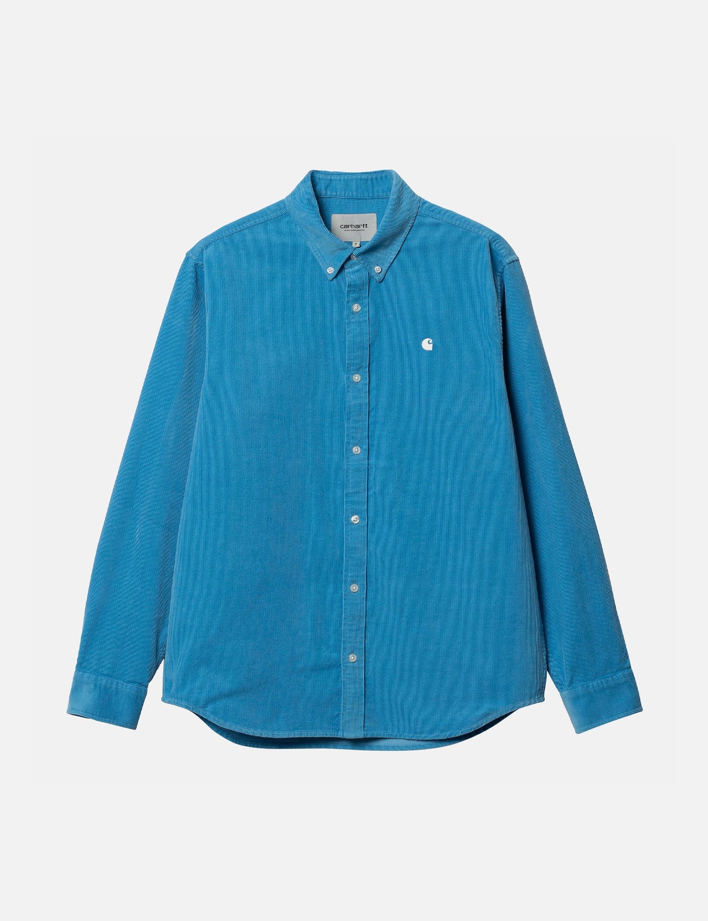 Chemise Madison (Fine Corde) - Bleu Piscine/Blanc