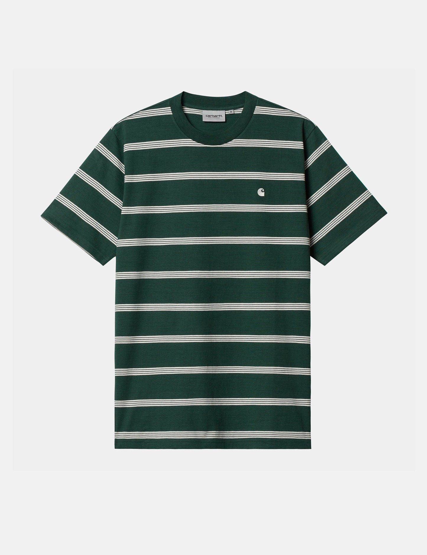 T-shirt Glover rayé - Vert Genévrier/Cire/Cire