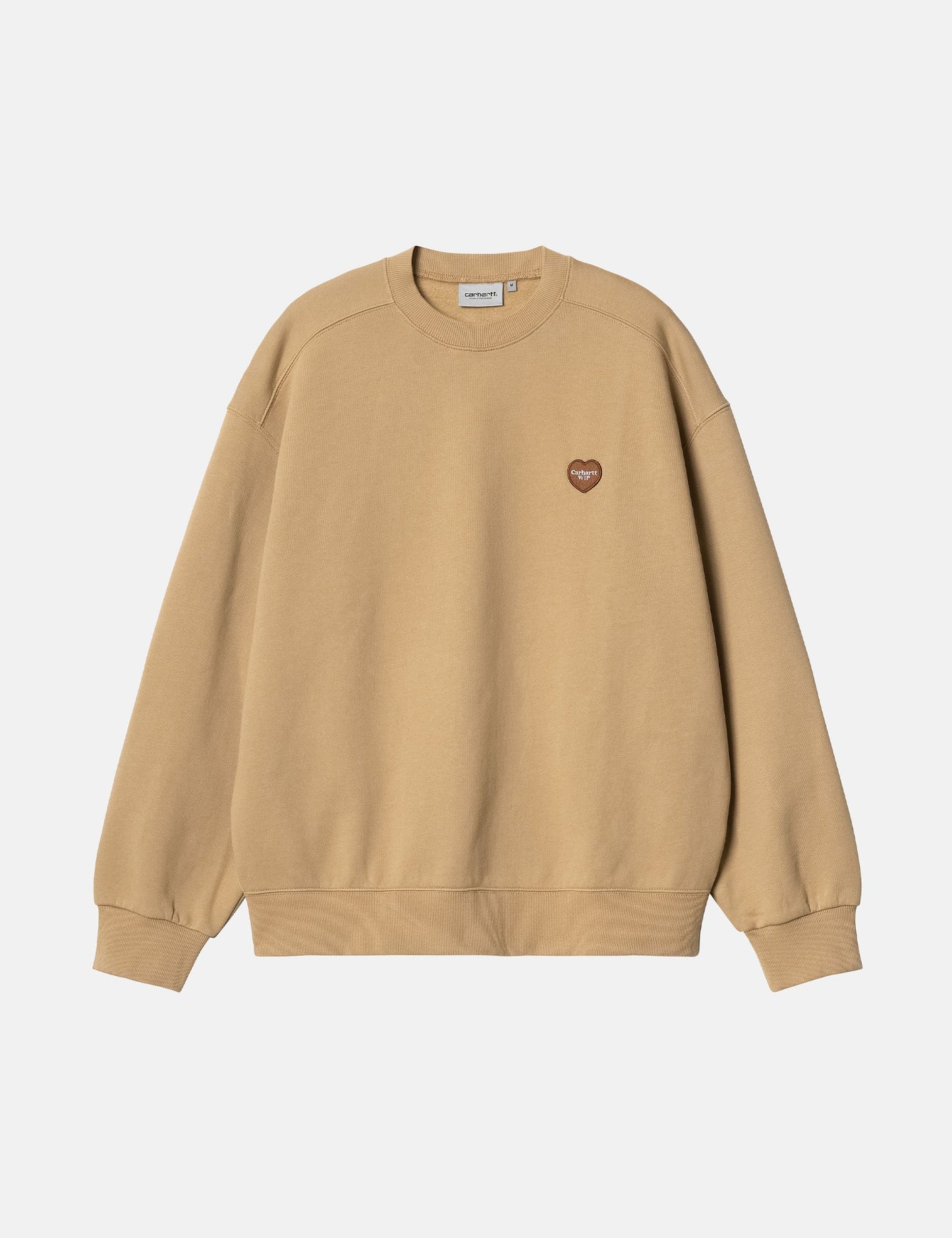 Sweat-shirt brodé cœur – Marron Hamilton Poussière