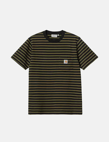 Seidler Pocket T-Shirt (Seidler Stripe) – Highland Green/Black