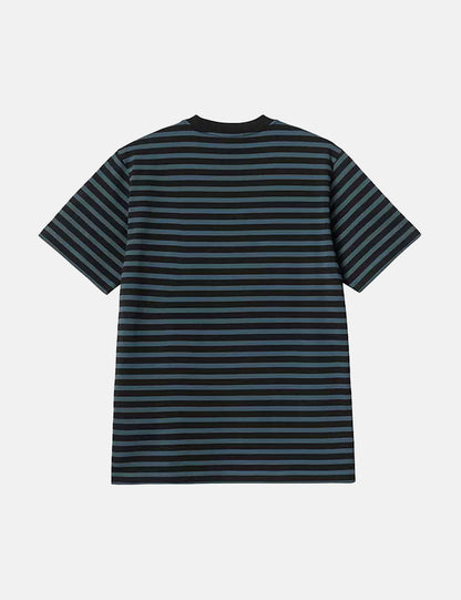 Seidler Pocket T-Shirt (Seidler Streifen) – Squid Dunkelblau/Schwarz