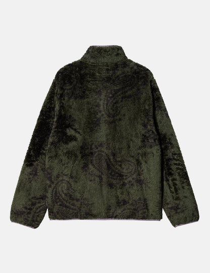 Jebson Sweatjacke (Paisley Big Print) – Plant Green/Glassy Purple