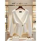 Vintage Long Sleeve Plain Cardigan