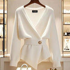 Vintage Long Sleeve Plain Cardigan