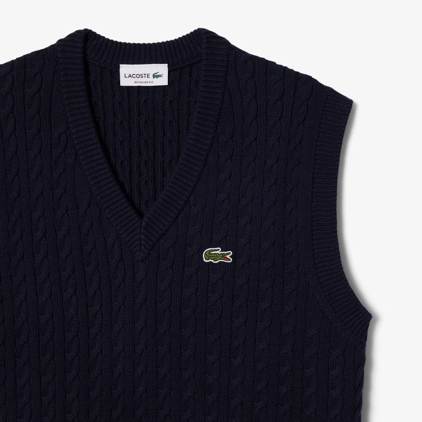 Cable Knit Cotton Sweater Vest