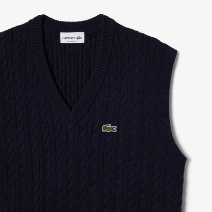 Cable Knit Cotton Sweater Vest