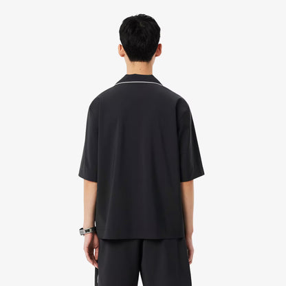 Relaxed Fit Short Sleeved Wool Shirt