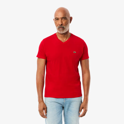 Lightweight Cotton Pima V Neck T-shirt