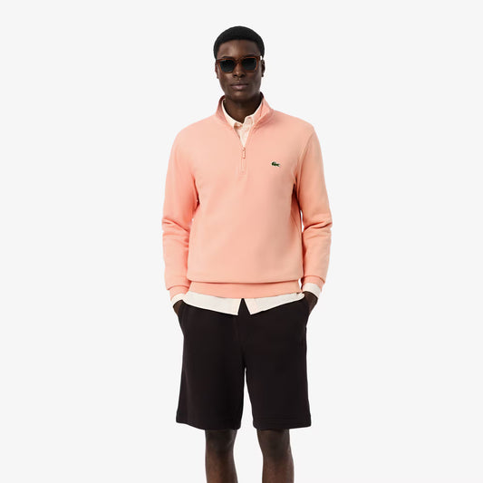 High Neck Zipped Fleece Sweatshirt