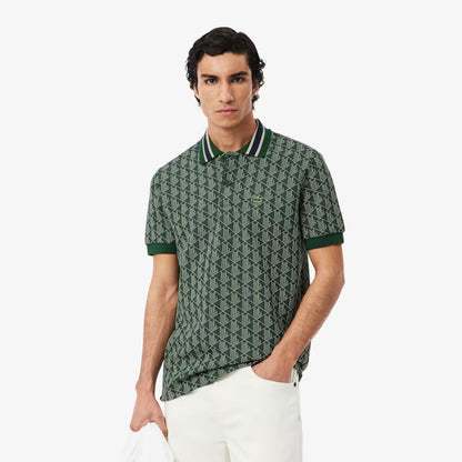 Klassisches Polohemd mit Monogramm-Jacquard