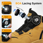 Men's outdoor swivel buckle work shoes(Waterproof, Anti-slip,Comfortable and Breathable)