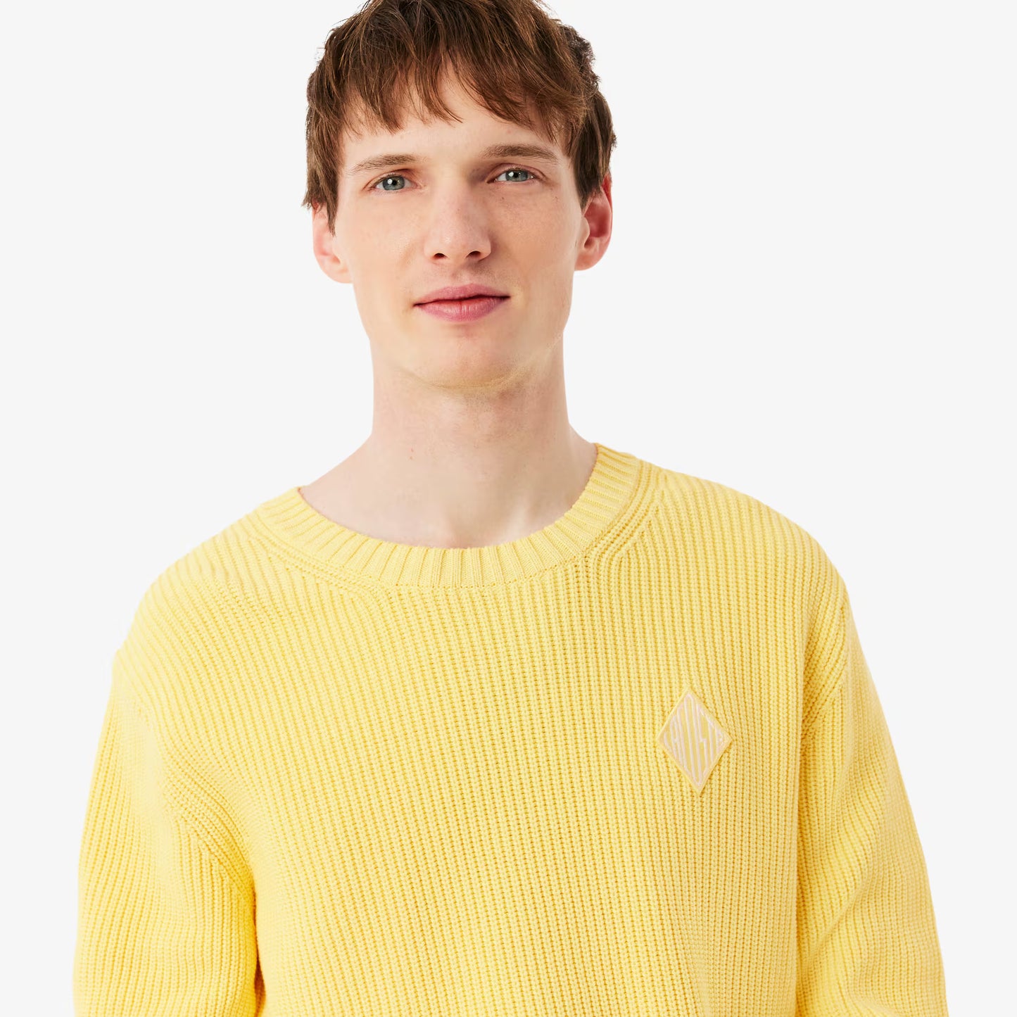 Pullover mit Perlen und Rippstrick-Applikation