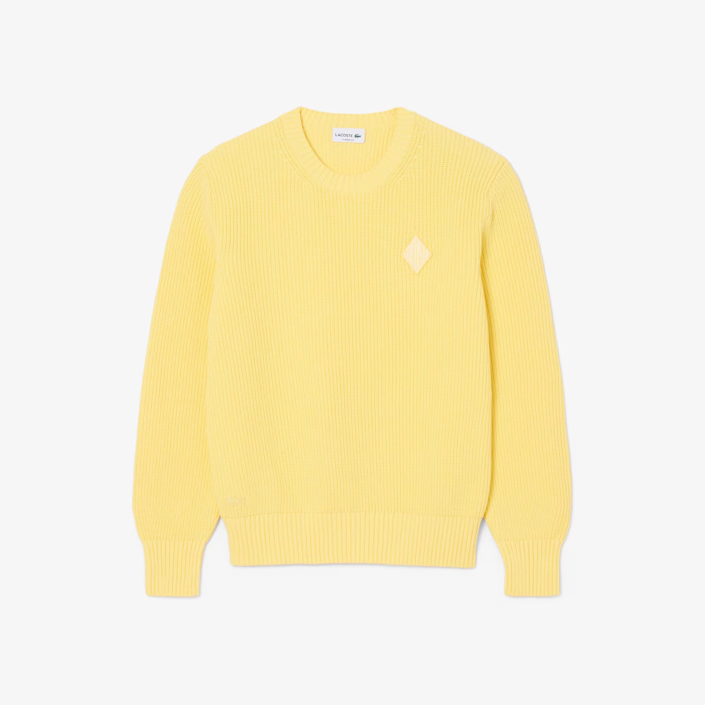 Pullover mit Perlen und Rippstrick-Applikation