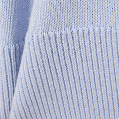 Monochrome Cotton V-neck Sweater