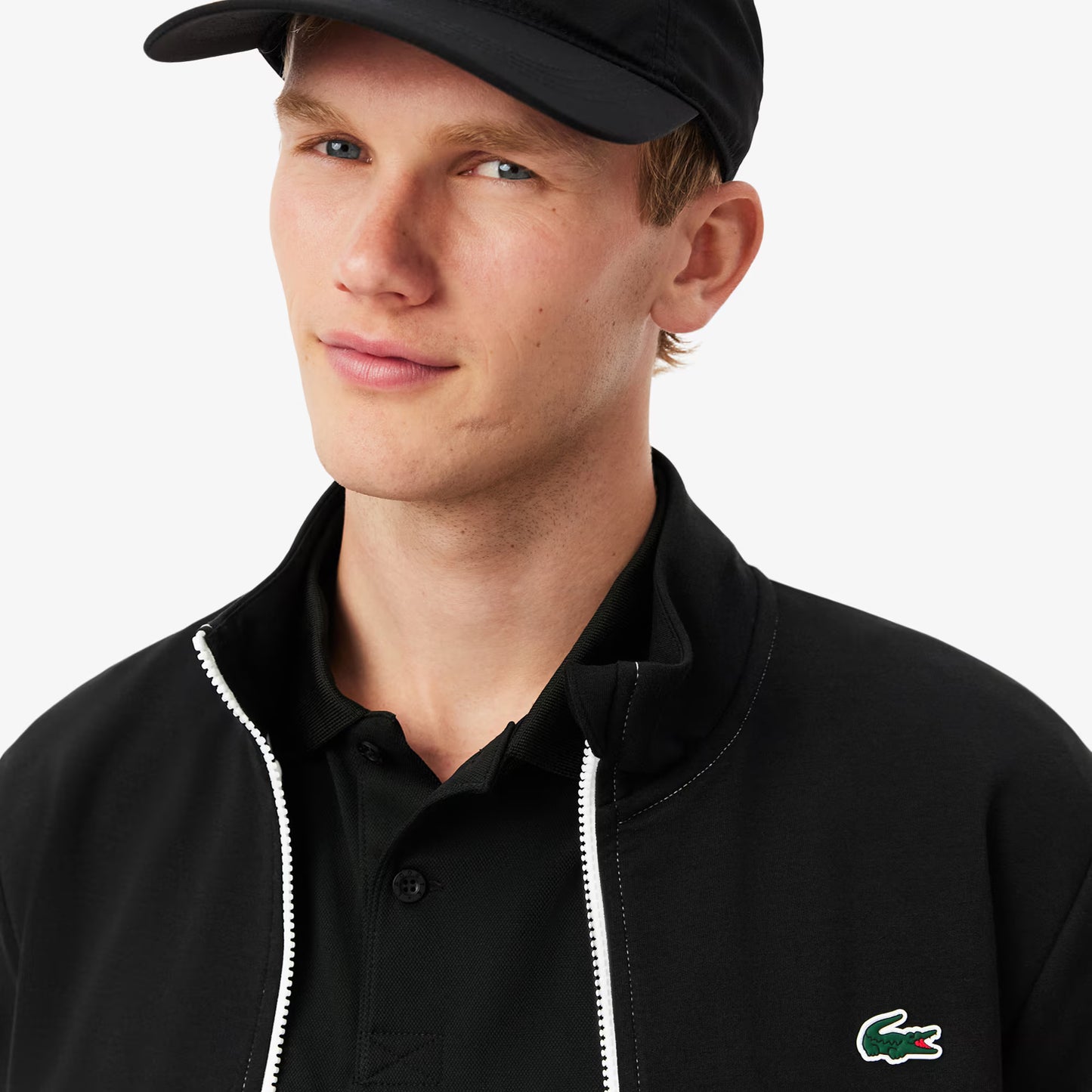 Tennis-Sweatshirt mit Reißverschluss und Farbblock