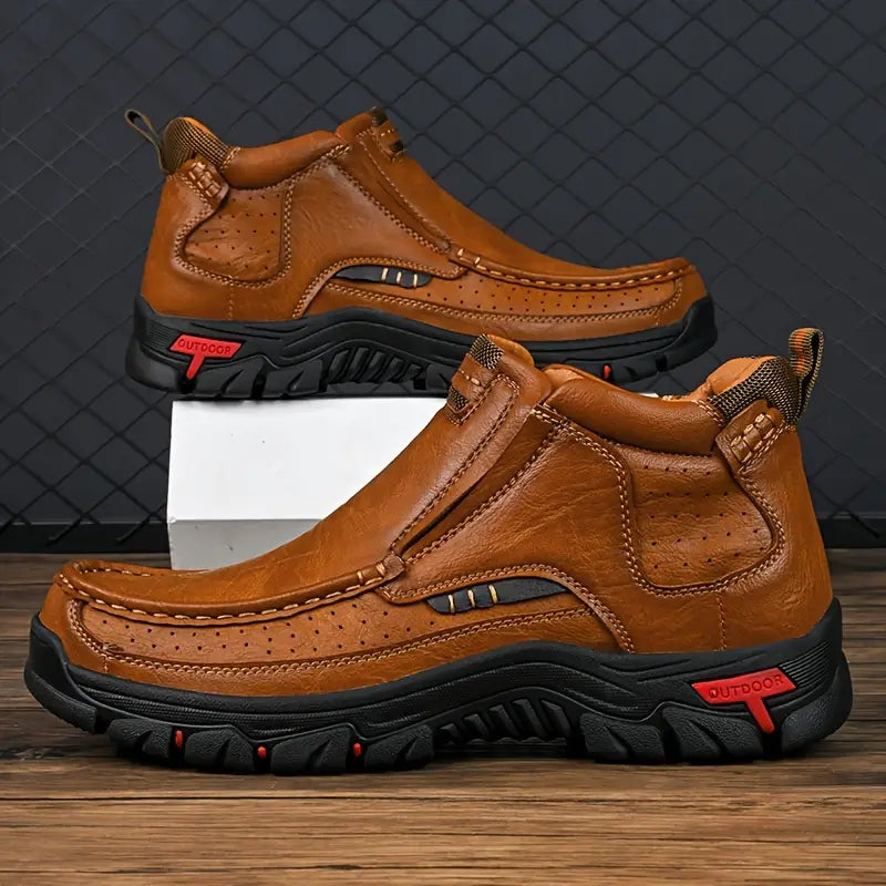 Men's Handcrafted Leather Waterproof Non-Slip Orthopaedic Ankle Boots