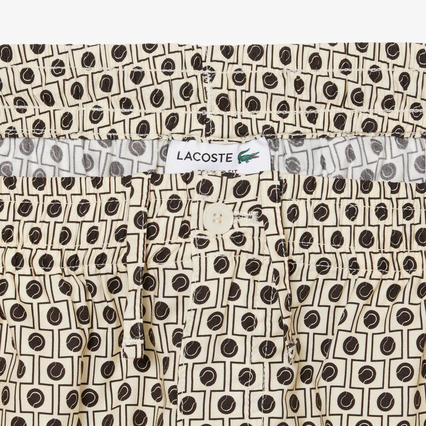 Relaxed Fit Printed Cotton Blend Shorts